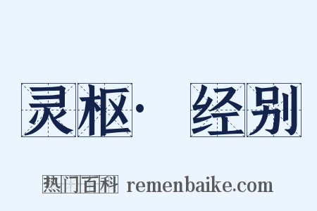 灵枢·经别是什么意思的图片